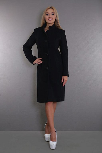 2 Пальто женское демисезонное 18507-000 (черн.) 