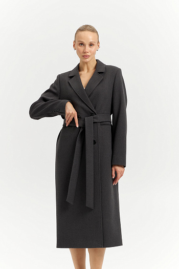 6 Пальто женское демисезонное 26880 (базальт/рубчик)