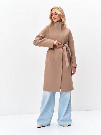 Пальто женское демисезонное 27103 (бежевый)