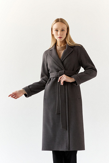 5 Пальто женское демисезонное 22555  (серый)