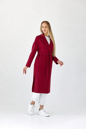 6 Пальто женское демисезонное 21820 (вино)