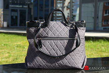 4 Сумка S0020 Т.сер.+черн.