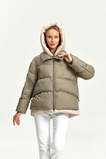 7 Пуховик женский зимний 26006 (хаки)