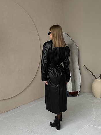 3 Плащ женский 1939 (черный/экокожа)