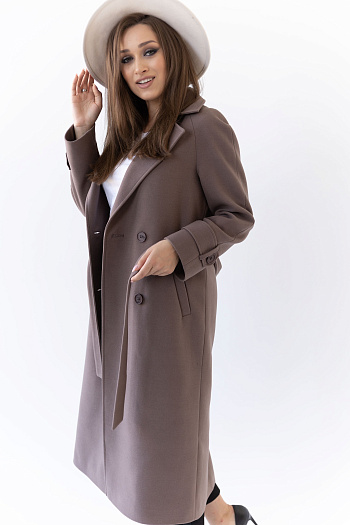 5 Пальто женское демисезонное 22960  (кофе)