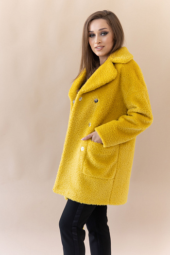 4 Пальто женское демисезонное 23700 (желтый)