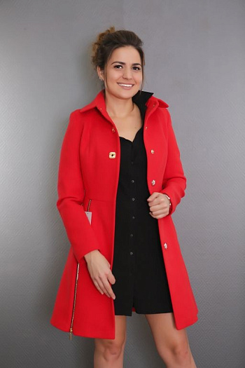 2 Пальто 1555-890  (красный) 