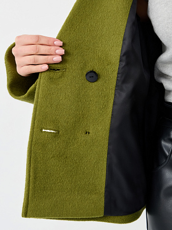 4 Пальто женское демисезонное 27332 (лайм ворсовый)