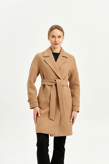 8 Пальто женское демисезонное 22970 (кэмел)