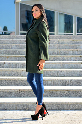 4 Пальто 19301  (изумруд) 