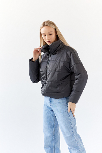 4 Куртка женская демисезонная 26750 (графит)
