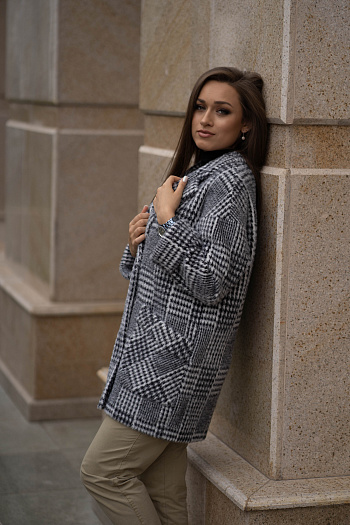 3 Пальто женское демисезонное 22520  (grey) 