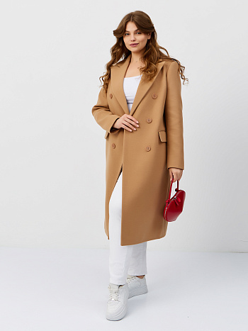 6 Пальто женское демисезонное 25775 (кэмел)