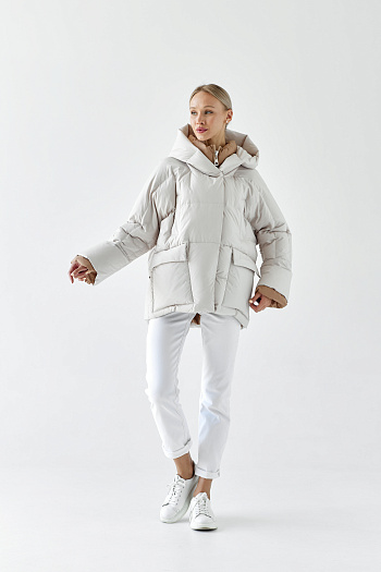 3 Куртка женская зимняя 26005 (бежевый)