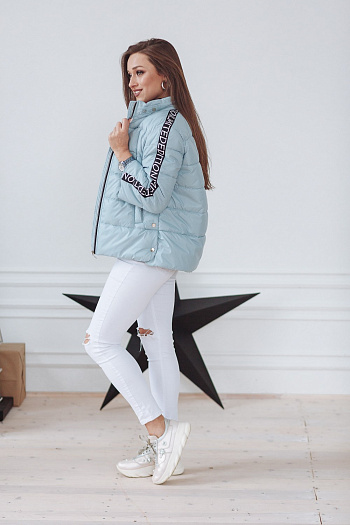 3 Куртка женская демисезонная 22280  (голубой) 