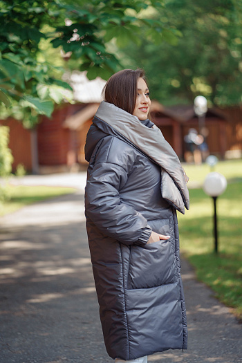 6 Куртка женская зимняя 22600  (лиловый/какао) 