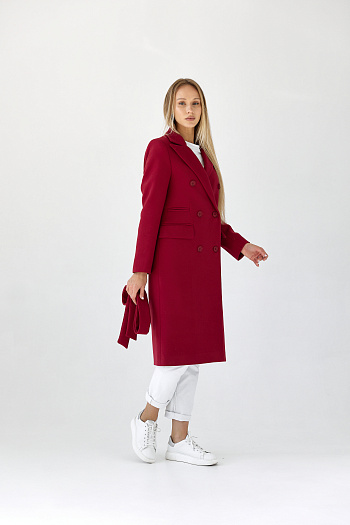 2 Пальто женское демисезонное 25775 (вино)