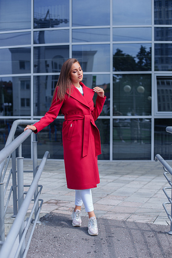 2 Пальто женское демисезонное 21930  (вино) 