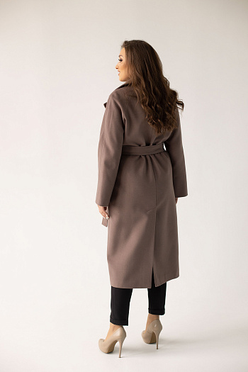 3 Пальто женское демисезонное 23110 (кофе)