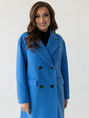 2 Пальто женское демисезонное 24102 (электрик)