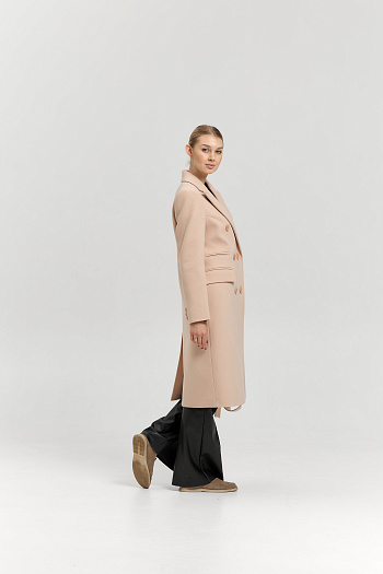 5 Пальто женское демисезонное 25775 (кремовый)