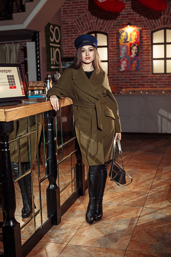 3 Пальто 20808  (хаки) 