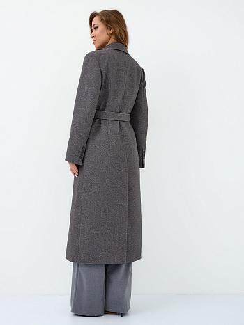 5 Пальто женское демисезонное 26895 (серый точка)