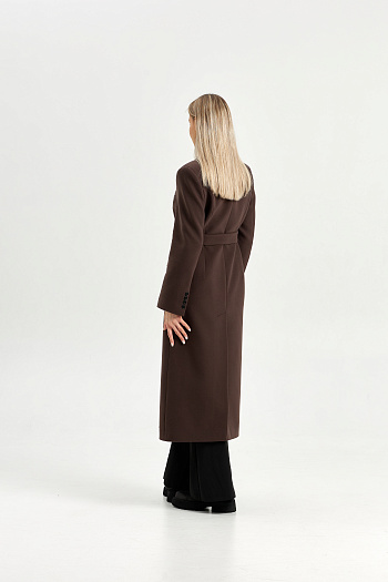 4 Пальто женское демисезонное 26895 (шоколад)