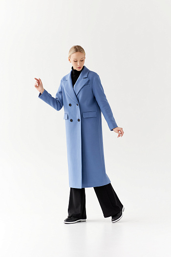 5 Пальто женское демисезонное 24102 (серо-голубой)